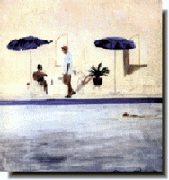 Pool II 1998 Dispersions- und Ölfarbe auf Leinwand 60 x 60